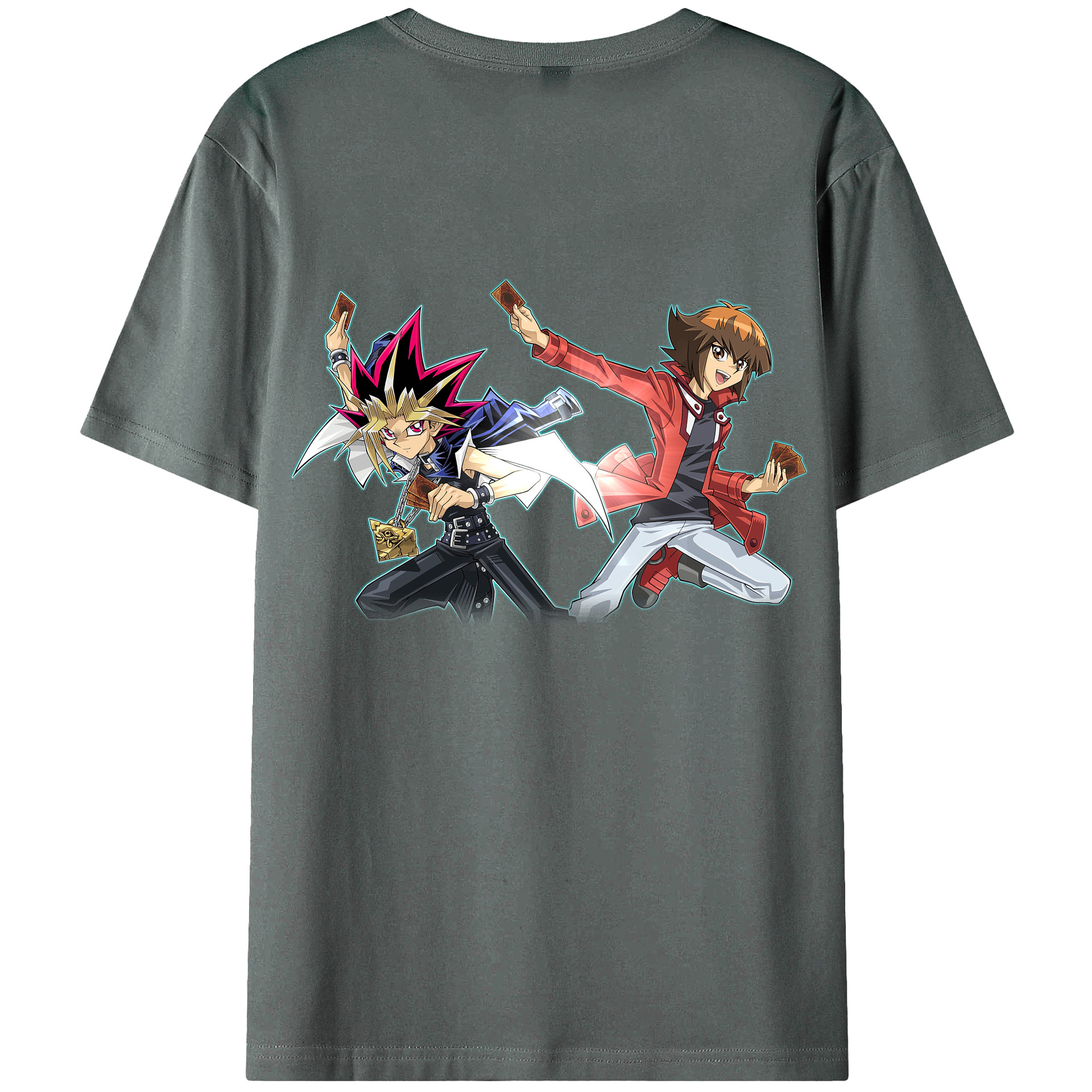 （画像用） 遊☆戯☆王 Yu-Gi-Oh! 綿100％ メンズ半袖Tシャツ（バックプリント） 通気性